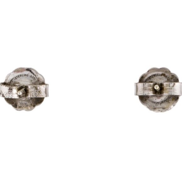 DAVID YURMAN DIAMOND STERLING SILVER & 14K GOLD CHATELAINE STUD EARRINGS - Picture 6 of 9